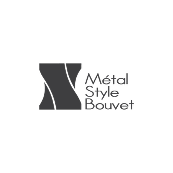 Métal Style Bouvet logo - handcrafted European hardware for luxury doors, offered by Rockwood Door & Millwork
