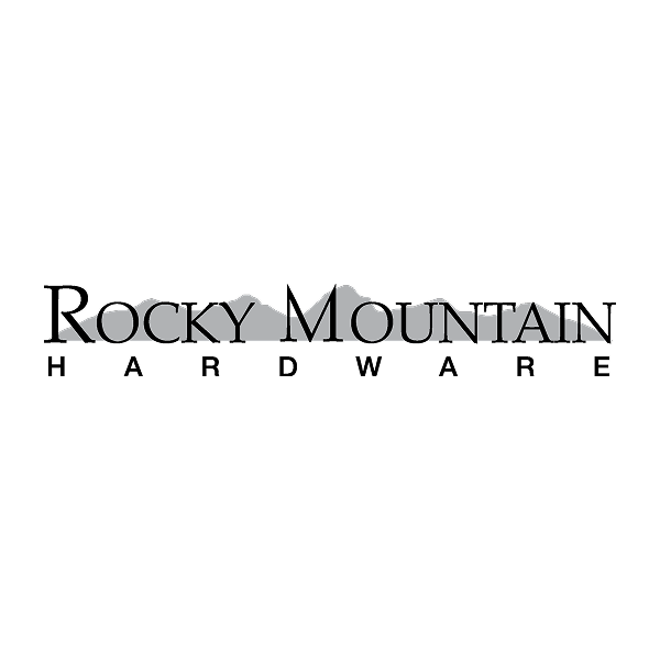 Rocky Mountain Hardware logo - handcrafted bronze door hardware available through Rockwood Door & Millwork